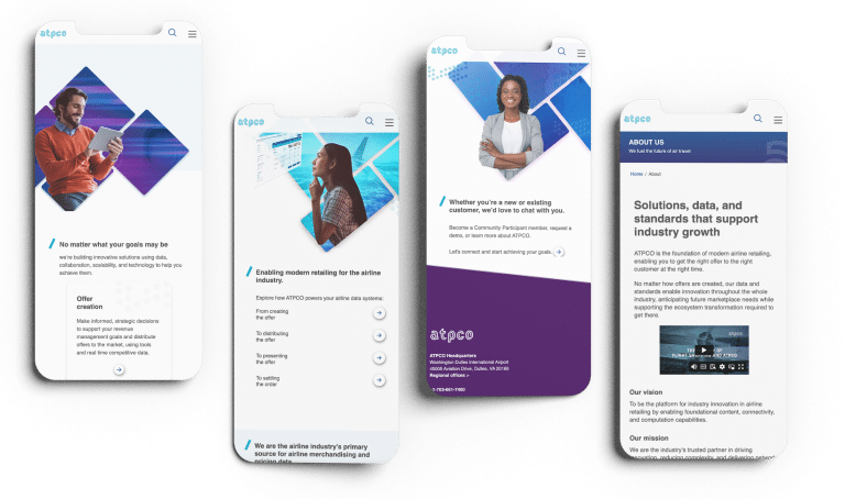 mobile view of a case study highlighting atpco's effective and responsive mobile pages, showcasing user-friendly design and functionality.