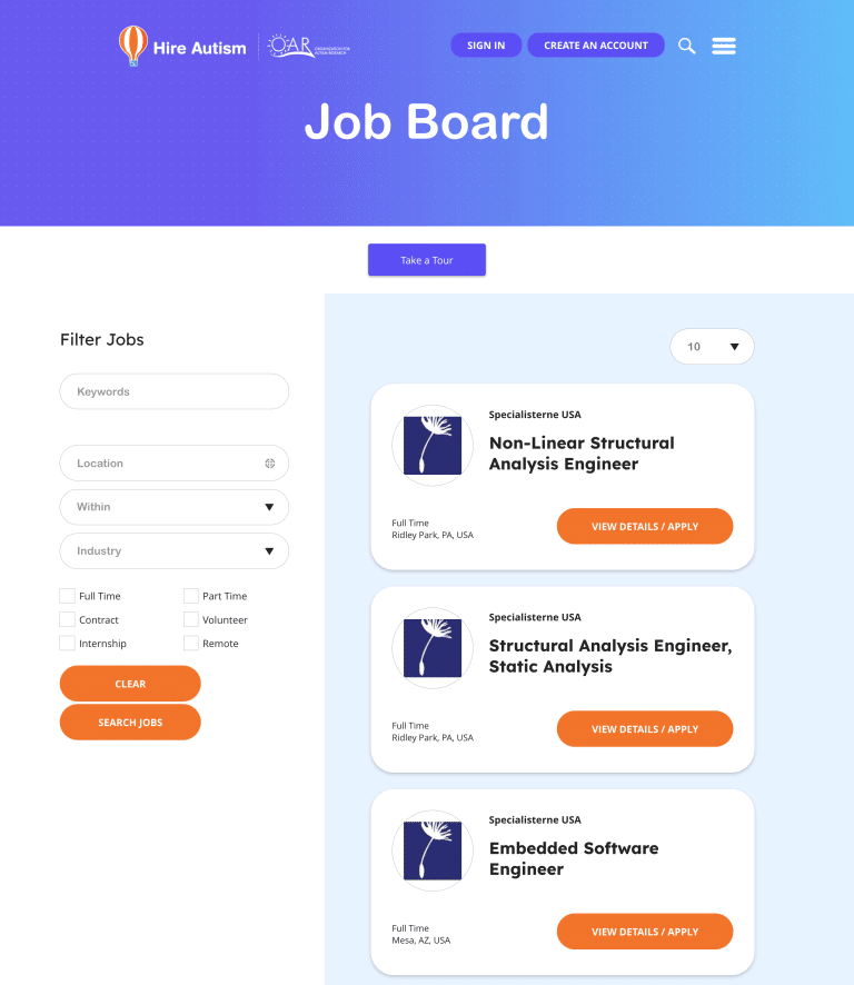 hire autism job board