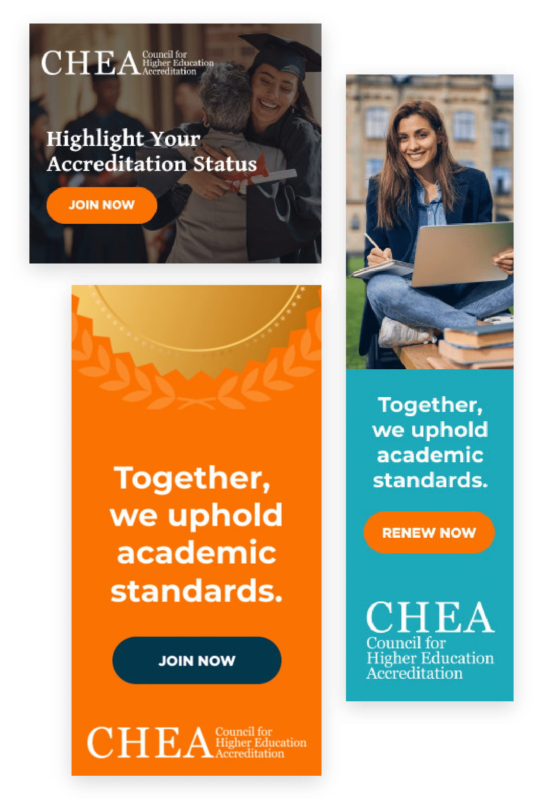 advertisement showcasing the benefits and accreditation services offered by the council for higher education accreditation (chea).