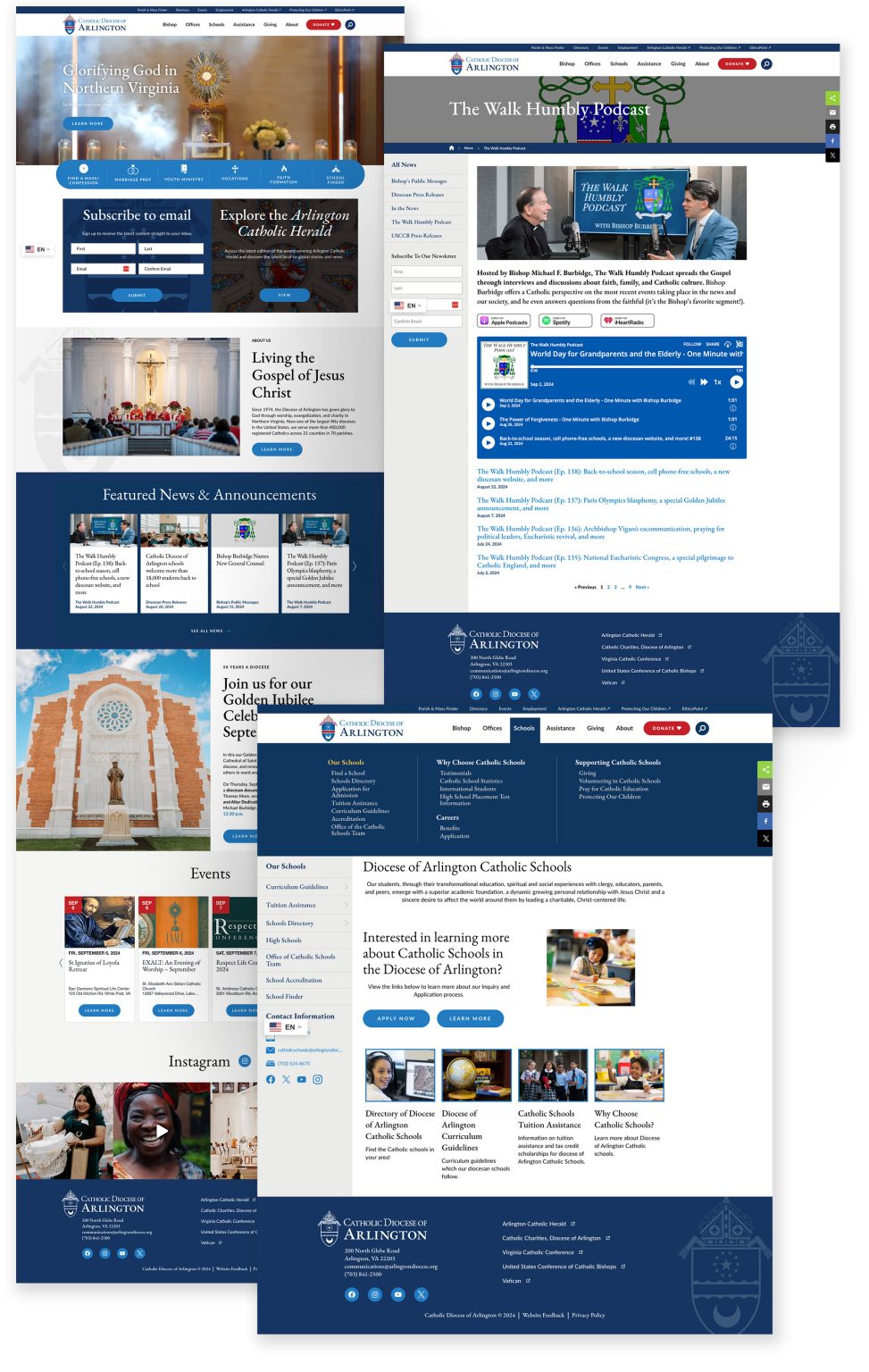 arlington diocese website layered